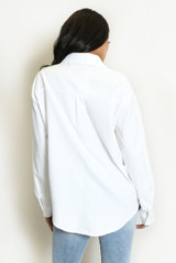 Heart Embroidered Cotton Shirt