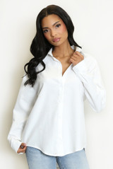 Heart Embroidered Cotton Shirt