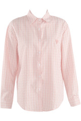 Heart Embroidered Check Cotton Shirt