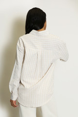 Heart Embroidered Check Cotton Shirt