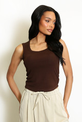 Ribbed Square Neck Vest Top