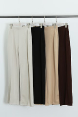 Pin tuck High Waist Wide Leg Trouser