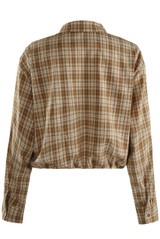 Gathered Hem Check Shirt