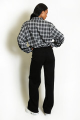 Gathered Hem Check Shirt