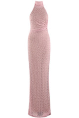 Lace Halter Neck Maxi Dress