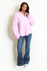 Striped Cotton Blend Shirt 