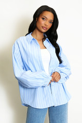 Striped Cotton Blend Shirt 