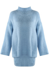 Mohair Fluffy Knit Jumper And Skirt Set