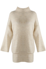 Mohair Fluffy Knit Jumper And Skirt Set