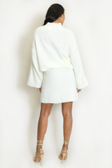 Mohair Fluffy Knit Jumper And Skirt Set