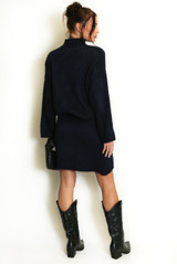 Mohair Fluffy Knit Jumper And Skirt Set