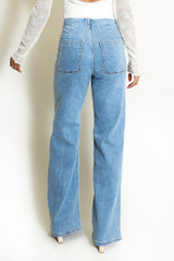 Stretch Wide Leg Jeans