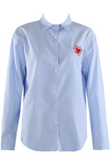 Heart Motif Cotton Shirt 