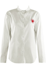 Heart Motif Cotton Shirt 