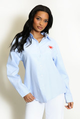 Heart Motif Cotton Shirt 