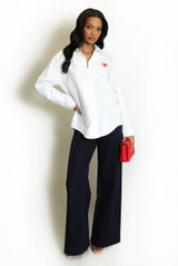 Heart Motif Cotton Shirt 