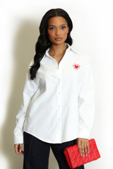 Heart Motif Cotton Shirt 