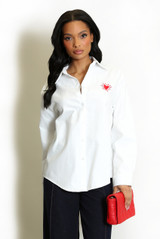 Heart Motif Cotton Shirt 