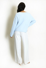 Lace Shoulder Fluffy Cardigan 