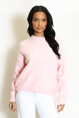 Heart Fluffy Knit Jumper