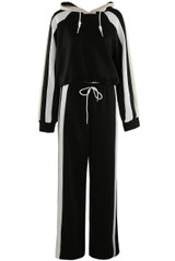 Side Stripe Hoodie And Wide Leg Jogger