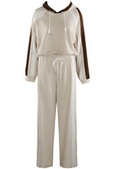 Side Stripe Hoodie And Wide Leg Jogger