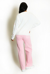 Heart Embroidered Soft Knit Jumper