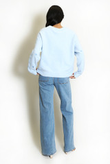 Heart Embroidered Soft Knit Jumper