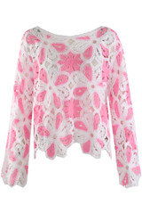 Floral Crochet Jumper