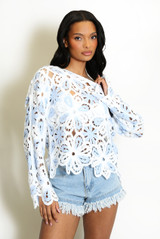 Floral Crochet Jumper