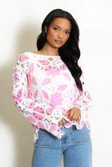 Floral Crochet Jumper