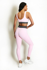 Striped Band Gym Crop Top And Legging Set (PRE-ORDER)