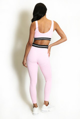 Striped Band Gym Crop Top And Legging Set (PRE-ORDER)