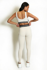 Striped Band Gym Crop Top And Legging Set (PRE-ORDER)