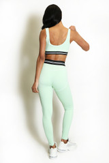 Striped Band Gym Crop Top And Legging Set (PRE-ORDER)