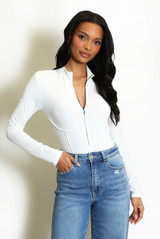 Zip Up Long Sleeve Bodysuit