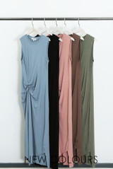 Ruched Detail Midi Dress