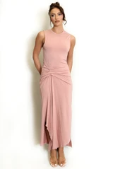 Ruched Detail Midi Dress