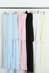 Tailored Maxi Bandeau Dress With Chiffon Scarf