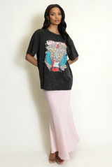 Acid Wash Printed T-Shirt