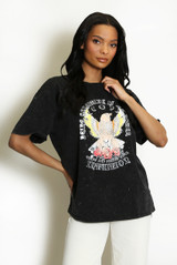 Acid Wash Printed T-Shirt