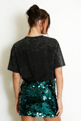 Acid Wash Printed T-Shirt