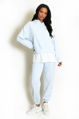 Layered Hoodie and Trouser Set