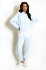 Layered Hoodie and Trouser Set