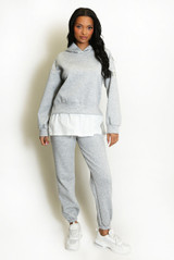 Layered Hoodie and Trouser Set