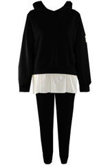 Layered Hoodie and Trouser Set