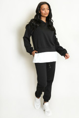 Layered Hoodie and Trouser Set