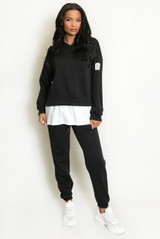 Layered Hoodie and Trouser Set