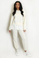 Layered Hoodie and Trouser Set