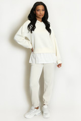 Layered Hoodie and Trouser Set